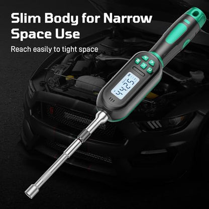 Upgraded Digital Torque Screwdriver, 0.4-8 Nm/3.5-70.8 In-lbs, Torque Wrench Screwdriver Set, 1/4'' Drive Inch Pound Rachet Torque Screwdriver Electrician with Buzzer & LED Indicator