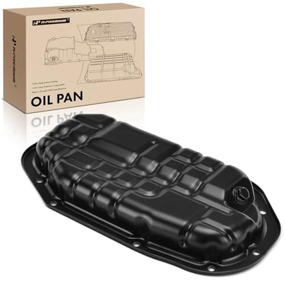 A-Premium Lower Engine Oil Pan with Drain Plug Compatible with Nissan 350Z 370Z INFINITI EX35 EX37 FX35 FX37 G35 G37 M35 M37 Q40 Q50 Q60 Q70 Q70L QX50 QX70 3.5L 3.7L