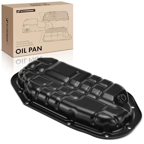 A-Premium Lower Engine Oil Pan with Drain Plug Compatible with Nissan 350Z 370Z INFINITI EX35 EX37 FX35 FX37 G35 G37 M35 M37 Q40 Q50 Q60 Q70 Q70L QX50 QX70 3.5L 3.7L