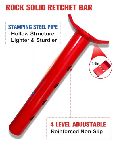 3 Ton Foldable Jack Stands (6,600 LBs) - Heavy Duty Car Jack Stand for Trucks&SUV&DIY- Adjustable Height 11.42"-16.06" with Safety Pin - Ideal for Home Garage, Workshops, UTV/ATV - Red, 1 Pair - size: 3 Ton Foldable Jack Stands