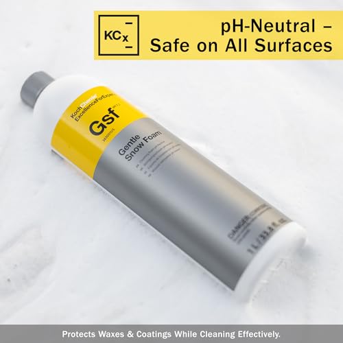 KOCHCHEMIE Gentle Snow Foam - pH Neutral Pre-Cleaning; Works With Foam Cannons & Sprayers; Manual Washing Shampoo; Safe on Existing Wax & Sealed Surfaces; Unique Cherry Fragrance (1 Liter) (Pack of 2) - size: 33.8 Fl Oz (Pack of 2)
