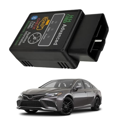 Bluetooth OBD2 Diagnostic Tool, OBD2 Scanner for Car, Wireless ELM327 V2.1 Code Reader, Reset & Clear Engine Fault Code Scanner with Exclusive App, Universal for iOS Android Windows (Black)