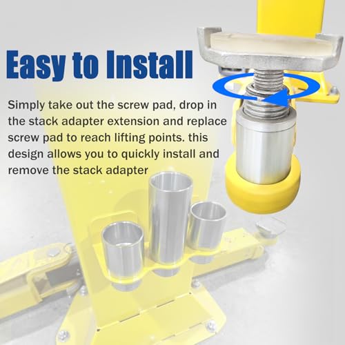 10315 Stack Truck Adapter Kit for Challenger Lifts CL10 E10 VS10 | Four 3" & Two 6" Stack Adapters with Organizer for Challenger Two Post Automotive Lifts (2-3/8" 60mm pin dia.)