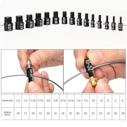 Nut and Bolt Thread Checker 28 Male/Female Thread Gauges (15 SAE/Inch & 13 Metric) Nut and Bolt Thread Size Checker Thread Identifier Gauges for Quickly Identify and Verify - size: 28 Gauges - 15 Inch & 13 Metric