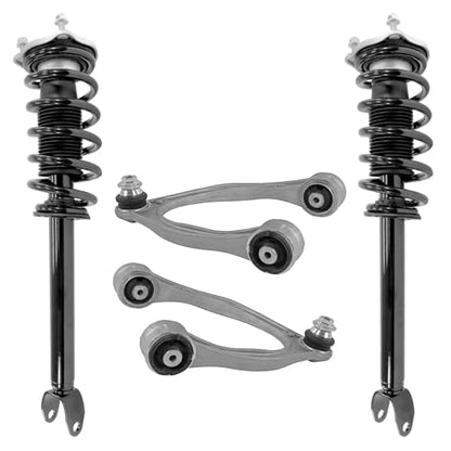 Detroit Axle - RWD Front Struts Kit for 2015-2019 Mercedes-Benz C300, 2 Struts with Coil Spring 2 Upper Control Arms with Ball Joint 2016 2017 2018 Replacement Suspension Kit - size: 4CQ501512/Big Kit