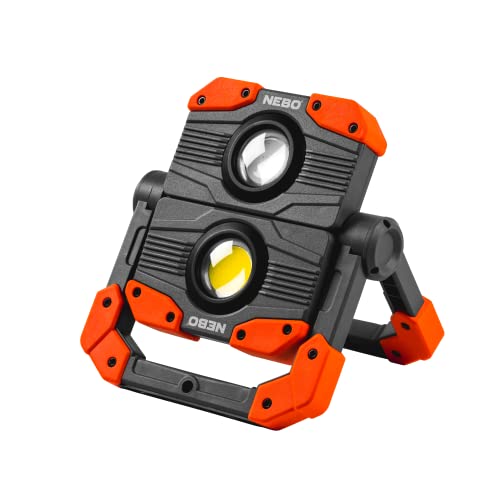 NEBO OMNI Fish Dock Light | 450 Lumens COB, 4 Light Modes, 395nm UV, Rotating Magnetic Handles, Built-In Power Bank, Water Resistant, Rechargeable Work Lamp, Includes USB-C Charging Cable - style: 450 Lumens