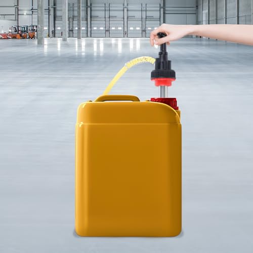 Manual Push Oil Pump Transfer Pump, 5 Gallon Bucket Liquid Transfer Pump, Portable Oil Hand Pump for Fuel Removal, Push Suction Pump Extractor with 48 in Hose and Nozzle