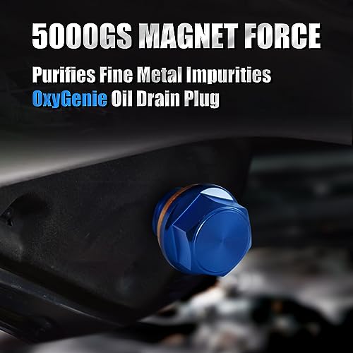 M12 x 1.25 Magnetic Oil Drain Plug with Crush Washer Gaskets Replacement for Toyota, Lexus, Nissan, Infiniti - size: M12×1.25