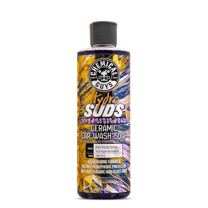 Chemical Guys, HydroSuds Ceramic High Foaming Car Wash Soap, Berry, 16 oz | Ceramic polymers add gloss and water beading, thick foam for cannons, guns or buckets, sweet berry scent - size: 16 Fl Oz (Pack of 1)