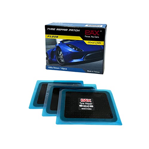 PAX 10Pcs 100 x 75mm Radial Tire Patch, Tire Repair for Puncture, Tire Flat Prevention, Emergency Repair Tool, Suitable for Car, Bus, Truck, Tractor (100 x 75mm) - size: 100 x 75mm