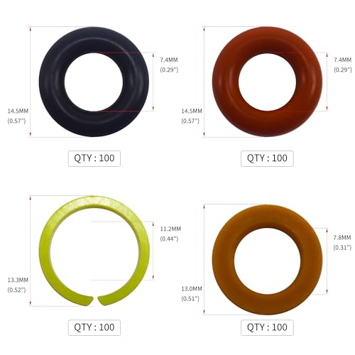 HiSport Fuel Injector Rebuild Service Repair Kits - O rings, Spacers, Pintle Caps, Micro Basket Filters + Removal Tool (100set/box)