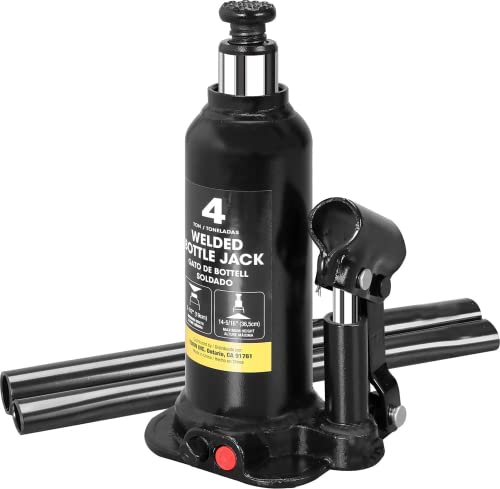 Torin 4 Ton (8,000 LBs) Capacity Hydraulic Welded Bottle Jack, AT90403BB , Black - size: 4 Ton (8,000 LBs), style: Standard