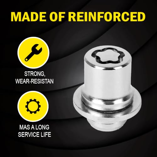 00276-00900 Wheel Lock Lug Nut Set, M12 x 1.5, Security Fit for RX350, IS250, ES350, NX200T, Camry, Tacoma, RAV4, Highlander