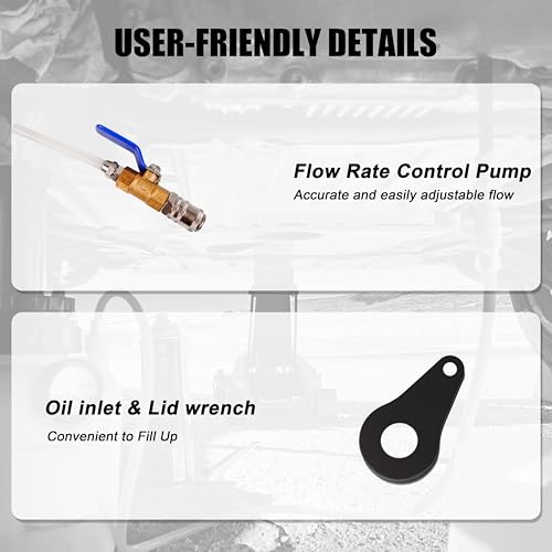 SGT 3L Transmission Fluid Pump Set,Transmission Filler Pump with 15pc ATF Adapters,Manual Transmission Fluid Transfer Pump with Pressure Gauge, Automotive Transmission Dispenser Pump Tool