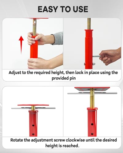 53"-100" House Floor Jack,18000lbs Max Load Capacity,House Floor Jacks Post Pole for Leveling,Adjustable Support Beam Basement Jack Post Pole for Leveling & Lifting Support Telescoping Jacks