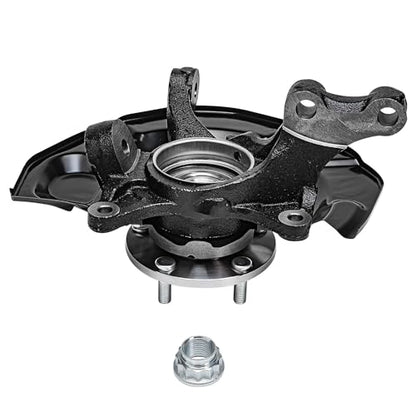 Detroit Axle - FWD Front 4pc Steering Knuckles Kit for 04-10 Toyota Sienna, 2 Steering Knuckles & Wheel Bearing Hubs 2 Outer Tie Rod Ends 2004 2005 2006 2007 2008 2009 2010 Replacement - size: 4SU48622/Kit