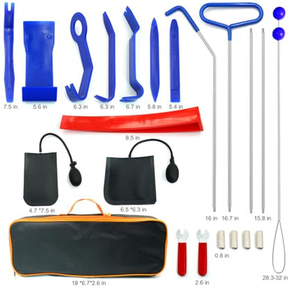 Car Lockout Kit,Car Tool Kit Set, Portable Repair Tools, Automotive Tool Kit, Heavy Duty Multi-Function Repair Kit, Adjustable Tools for Vehicle Maintenance, Portable with Carrying Case
