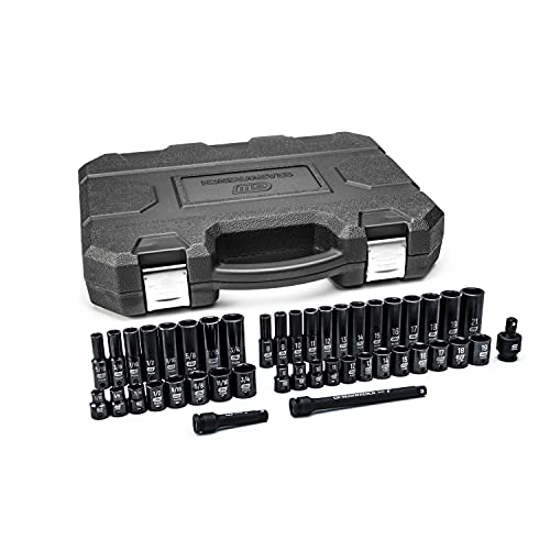 GEARWRENCH 44 Pc. 3/8" Drive 6 Point Standard & Deep Impact SAE/Metric Socket Set - 84916N - size: SAE/Metric