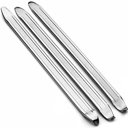 Bike Tire Levers - Motorcycle Tire Spoons Iron Set Dirt Bike Tire Changing Tools 10" Lengthen Premium Stainless Steel Repair Tube for Motorcycles Electric Bicycles Mountain Dirtbike - color: silver-3pcs