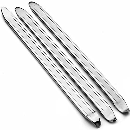 Bike Tire Levers - Motorcycle Tire Spoons Iron Set Dirt Bike Tire Changing Tools 10" Lengthen Premium Stainless Steel Repair Tube for Motorcycles Electric Bicycles Mountain Dirtbike - color: silver-3pcs