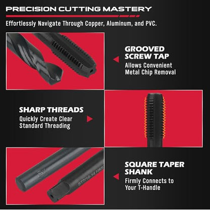 SEDY SAE Thread Repair Helicoil Kit - 131PC with HSS Drill Bits, Inserts, Taps, and Breakoff Tools for Rethreading on Metal, Engine, Pipe Repair - Sizes 1/4" 5/16" 3/8" 7/16" 1/2" - size: 131-Pc SAE Classic Kit
