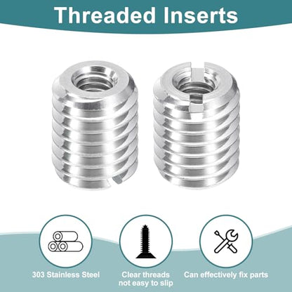 uxcell 10Pcs Threaded Inserts, M4-0.7x10 & M8-1.25x10 Stainless Steel 303 Screw Thread Sleeves Thread Repair Insert for Mechanical Equipment - size: M4-0.7x10 & M8-1.25x10mm