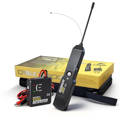 Automotive Wire Tracer Electrical, FIRSTOOL EM415Pro Automotive Short & Open Finder Circuit Tester,DC 6-42V Fault Probe Cable Tracer,Circuit Breaker Finder for Car, Boat, Trailer etc - style: No Battery