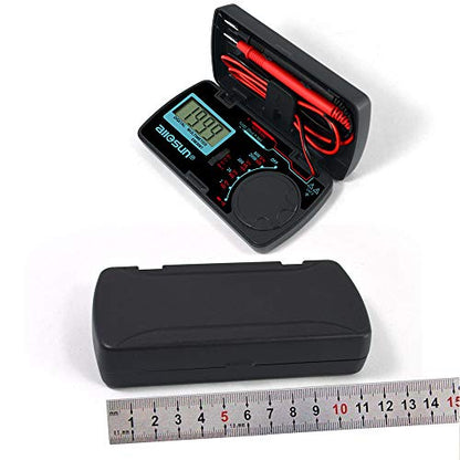 allsun Manual Range Mini Digital Multimeter 6 Functions Handheld Folding Voltmeter 3-1 2 Digit Pocket DMM DC/AC DC Ammeter Ohm Continuity Diode Tone Tester EM3081