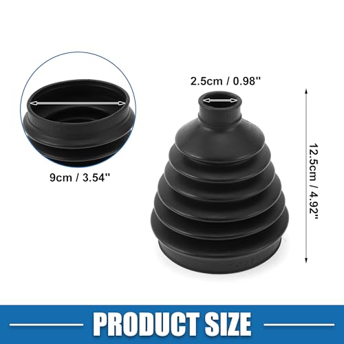 CV Joint Boot Kit No.4H0498203 W/Clamps Constant Velocity Joint Boot for Audi A4 2013-2023 for Audi A8 2012-2023 Rubber Black Strong Durable