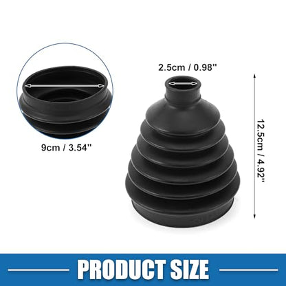 CV Joint Boot Kit No.4H0498203 W/Clamps Constant Velocity Joint Boot for Audi A4 2013-2023 for Audi A8 2012-2023 Rubber Black Strong Durable