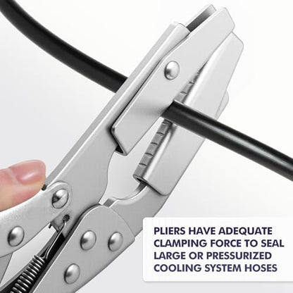 Yaocom 4 Pack 10" Radiator Hose Clamp Pliers Set Heavy Duty Pinch off Locking Pliers Universal for Automobile Radiator Pipe, Vacuum Lines, Fuel Hose