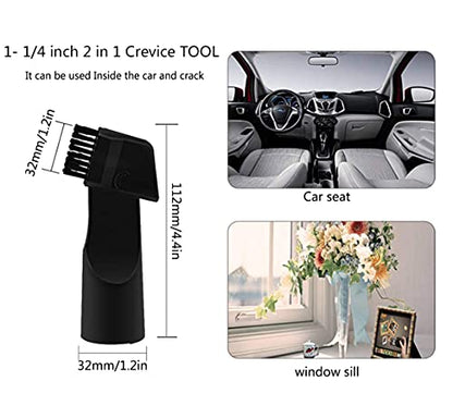 1 1/4 inch Vacuum Attachments Brushes Kit 1-1/4 inch 1-3/8 inch Vacuum Cleaner Accessories for 32mm and 35mm Standard Hose