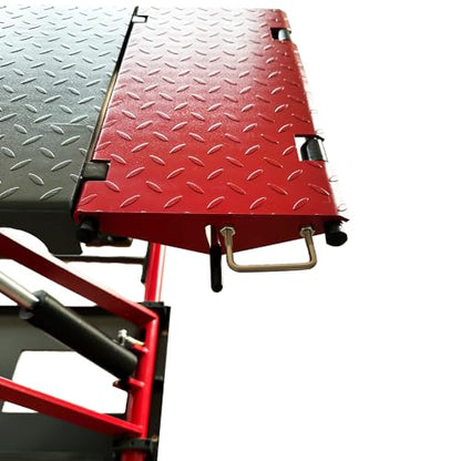 X77 7000Lbs 110V Portable Car Lift Scissor Lift, Electric Release 39.37" Auto Lift Adjustable Mid Rise Lift for Cars, SUVs, Light Trucks, Garage