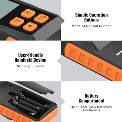 Engine Oil Tester Gasoline & Diesel Engine Oil Quality Tester Detector Analysis Kit High-Precision Car Oil Diagnostic Tool with 50inch Flexible Probe, Identifier & Sound Prompt, 2.8in Backlit Display - color: Orange
