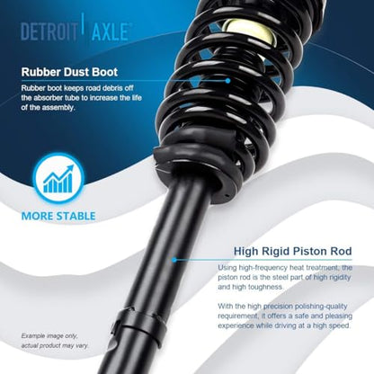 Detroit Axle - Struts Shocks for 2006 2007 2008 2009 2010 Hyundai Sonata Azera, 2 Front Struts with Coil Springs 2 Rear Shock Absorbers Replacement Suspension Kit - size: 4AQ47271-V1/ strut shock kit