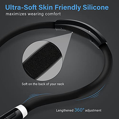 Vekkia Rechargeable LED Neck Book Light for Reading in Bed | 3 Brightness Levels/Flexible Soft Silicone Arms Comfortable Wear/Long Lasting,Great for Readers, Craft & Knitting - color: Black1