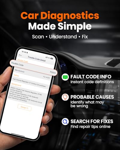 ANCEL AD310 Pro Bluetooth OBD2 Scanner with Battery Tester, Check Engine Light Code Reader & Car Diagnostic Tool, Read/Clear Codes, Live Data, Battery Health & Charging Test for 1996+ Vehicles