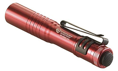 Streamlight 66323 MicroStream 45-Lumen 420-Candela EDC Ultra-Compact LED Flashlight with AAA Alkaline Battery, Clear Retail Packaging, Red - color: Red, size: Non-Rechargeable (Pack of 1), style: Clear Retail Packaging