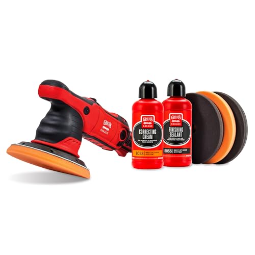 Griot's Garage G9 Orbital 2-Step Ceramic Kit for Car Polishing and Detailing, Includes Orbital Polisher, BOSS Correcting Cream, Finishing Sealant, and 6.5" Foam Pads - size: G9 Orbital 2-Step BOSS Kit