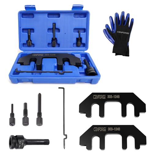 303-1248 7PC Camshaft Holding Timing Tool Kit for Ford 3.5L & 3.7L 4V Engine, with Chain Tensioner Holder Tool and 3 Pin for Blocking The crankshaft - size: For Ford 3.5L & 3.7L 4V Engine