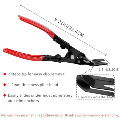 Car Trim Removal Tool,Panel Clip Removal Pliers,Universal Auto Door Car Upholstery Clip Removal Plier,Car Interior Clip Fastener Panel Pliers Prevents Damage to Trim Vehicle Dash Radio Audio Installer