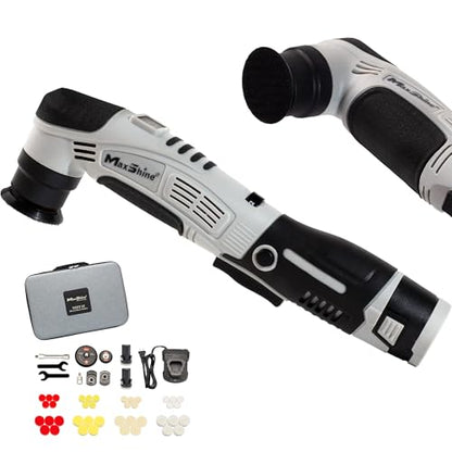 Maxshine M0312 V2 Cordless Mini Polisher – Lightweight DA & Rotary Buffer for Cars, Trucks & Boats, 6-Speed Portable Detailing Tool for Scratch Repair, Headlight Restoration, Swirl Removal & Waxing