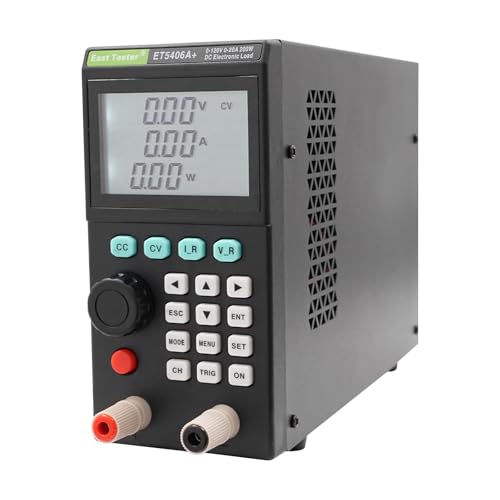 Electronic Load Tester, ET5406A+ USB DC Load Testers, 200W 0-120V 0-20A, Battery Capacity Load Detector, Battery Power Supply Analyzer, Voltage Internal Resistance Tester (120V/20A/200W) - color: 120V/20A/200W