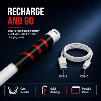 Bendable LED Flashlight Stick, Bendable Work Light with 3 Brightness Levels for Mechanic Car Repairs Under Hood Garage Inspection (1 pcs) - color: 1 pcs