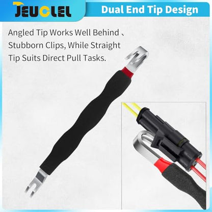 4PCS Professional Electrical Disconnect Pliers for Cars‌, Automotive Electrical Connector Separator Tool, Diagonal Cutting Pliers, ‌Electrical Plug Pliers‌ & ‌Connector Removal Tool‌ Kit - size: 4Pcs（Black）