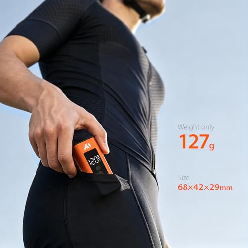 Mini Electric Bike Pump with Digital Gauge, Frame Mount Compatible Design for Road Bike, MTB & Gravel – 120 PSI Auto Shut-Off Tire Inflator for Accurate Pressure Control