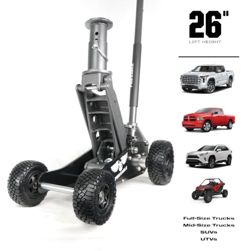 Pro Eagle 2 Ton The Beast Big Wheel Off Road Jack - Heavy Duty Hydraulic Floor Jack for Lifted Trucks & SUVs - All Terrain High Lift with 8" Extension & Skid Plate