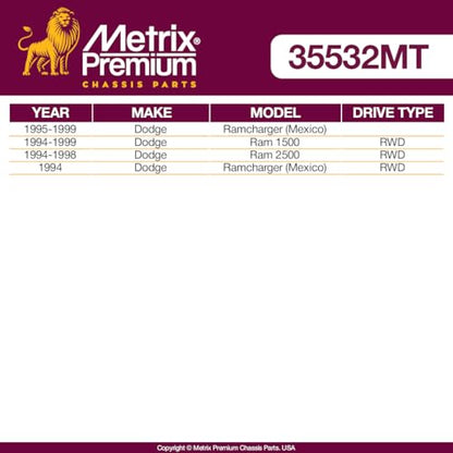 Metrix Premium Chassis Parts Pitman Arm Fits Dodge Ramcharger (Mexico) | 1995-1999, Ram 1500 RWD 1994-1999, Ram 2500 RWD 1994-1998, Ramcharger (Mexico) RWD 1994, Replacement K7239, Made in Europe - size: K7239