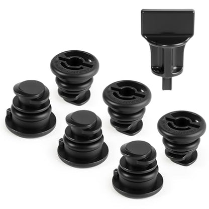 6 Pack Oil Drain Plug (06L103801) With Oil Drain Plug Removal Tool (6+1), No Leak Replacement for VW Audi 1.8L 2.0L TSI, Compatible with Golf GTI Passat Tiguan, A3 A4 A5 Q5 Q7