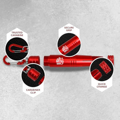 WOLF Metal Lumber Keel Crayon Holder | ½’’ Round or Hexagonal | Kio | Ambidextrous & Contoured Grip Handle | Construction Carpenter - color: Black